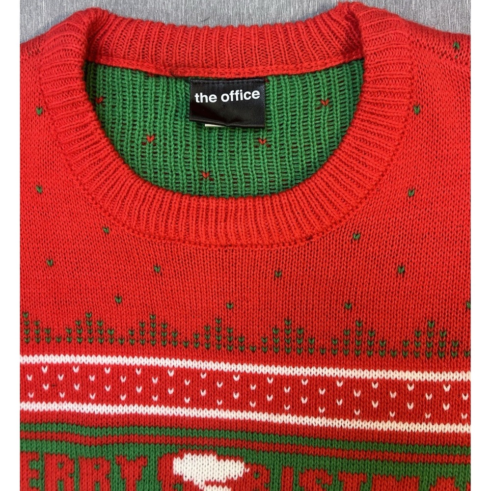 The Office Dunder Mifflin Paper Company Med‎ Y2k Unisex Ugly Chritsmas Sweater - Picture 3 of 4